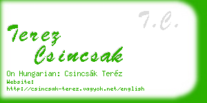 terez csincsak business card