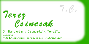 terez csincsak business card